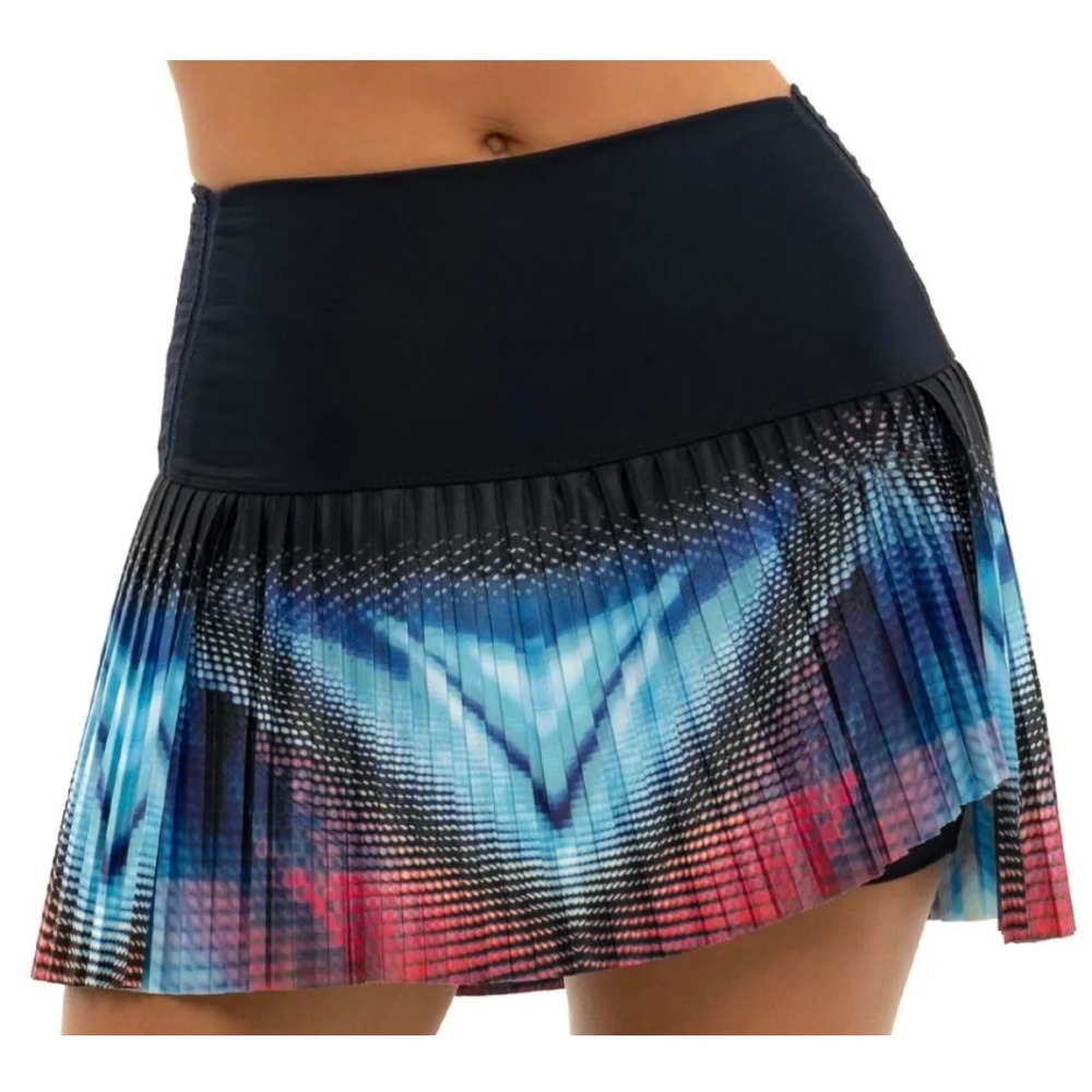 Lucky in Love Bethanie Mattek Sands Spotlight Midnight Pleated Skort Sz L Sporty